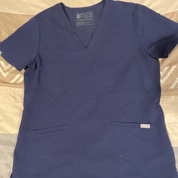 Figs SP technical navy blue set: cargo pants + 2 pocket shirt - Picture 2 of 4